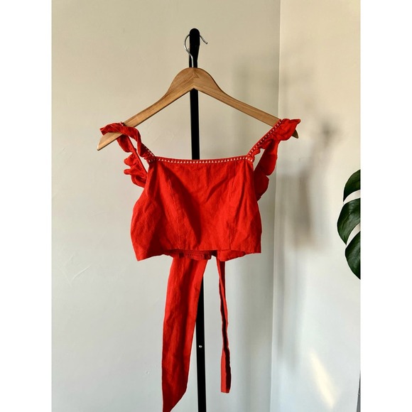 Free People Orange Crop Top - Picture 6 of 7